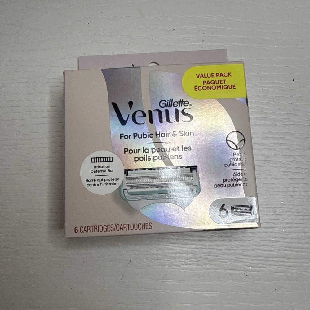 Gillette Venus for Bikini Pubic Hair and Skin Women Razors 6 cartridges - New